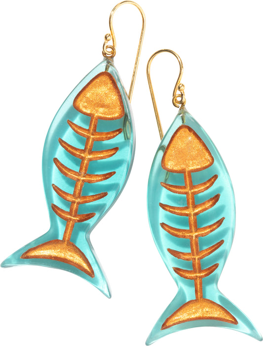 Orecchini Pesce, resina ZSISKA